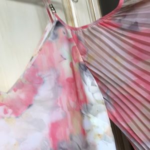 WHBM Dress size 12 cold shoulder with hi-lo hem